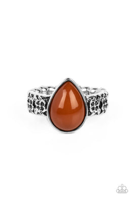 Rainbow Raindrops - Brown Dainty Ring