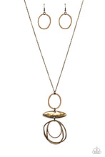 Load image into Gallery viewer, Oblong Obligato - Brass Necklace
