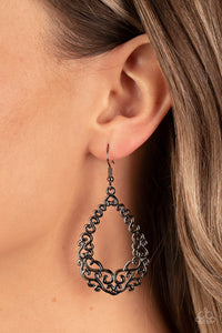 Granada Garland - Black Gunmetal Earrings
