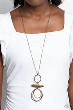 Load image into Gallery viewer, Oblong Obligato - Brass Necklace