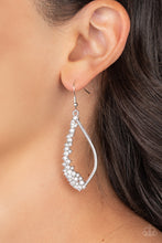 Load image into Gallery viewer, Sparkly Side Effects - White Earrings