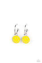 Load image into Gallery viewer, Subtle Smile - Yellow Hoop Earrings