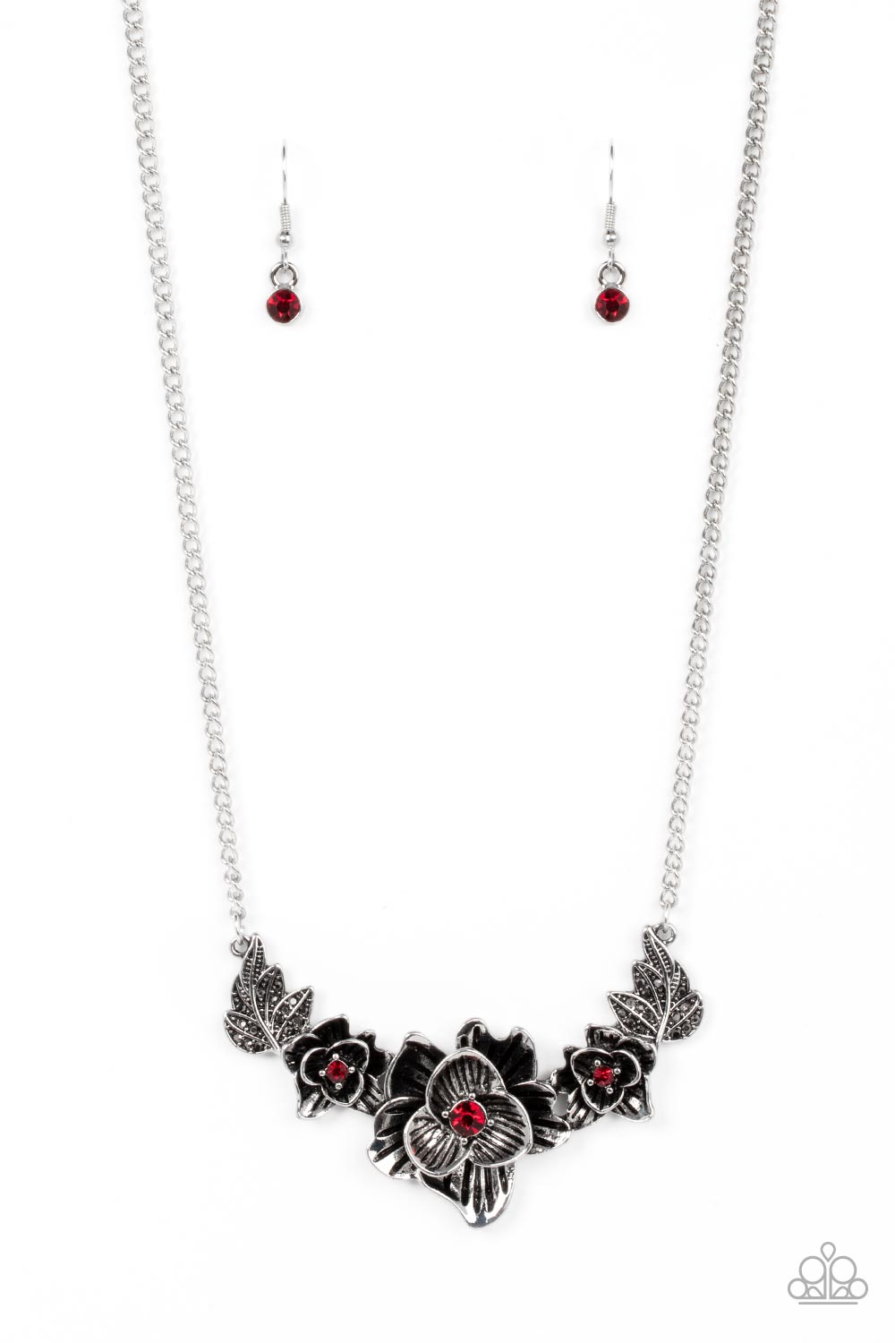 Botanical Breeze - Red Necklace