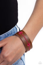 Load image into Gallery viewer, Cross-Stitched Gardens - Pink Bracelet