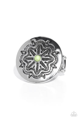 Carved Coachella - Green Ring