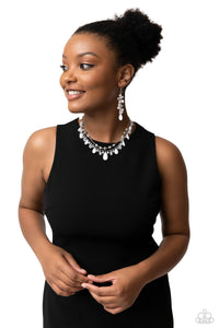 Cheeky Cascade - White Earrings