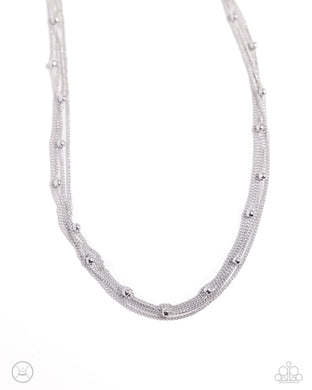 Satellite Strands - Silver Choker Necklace
