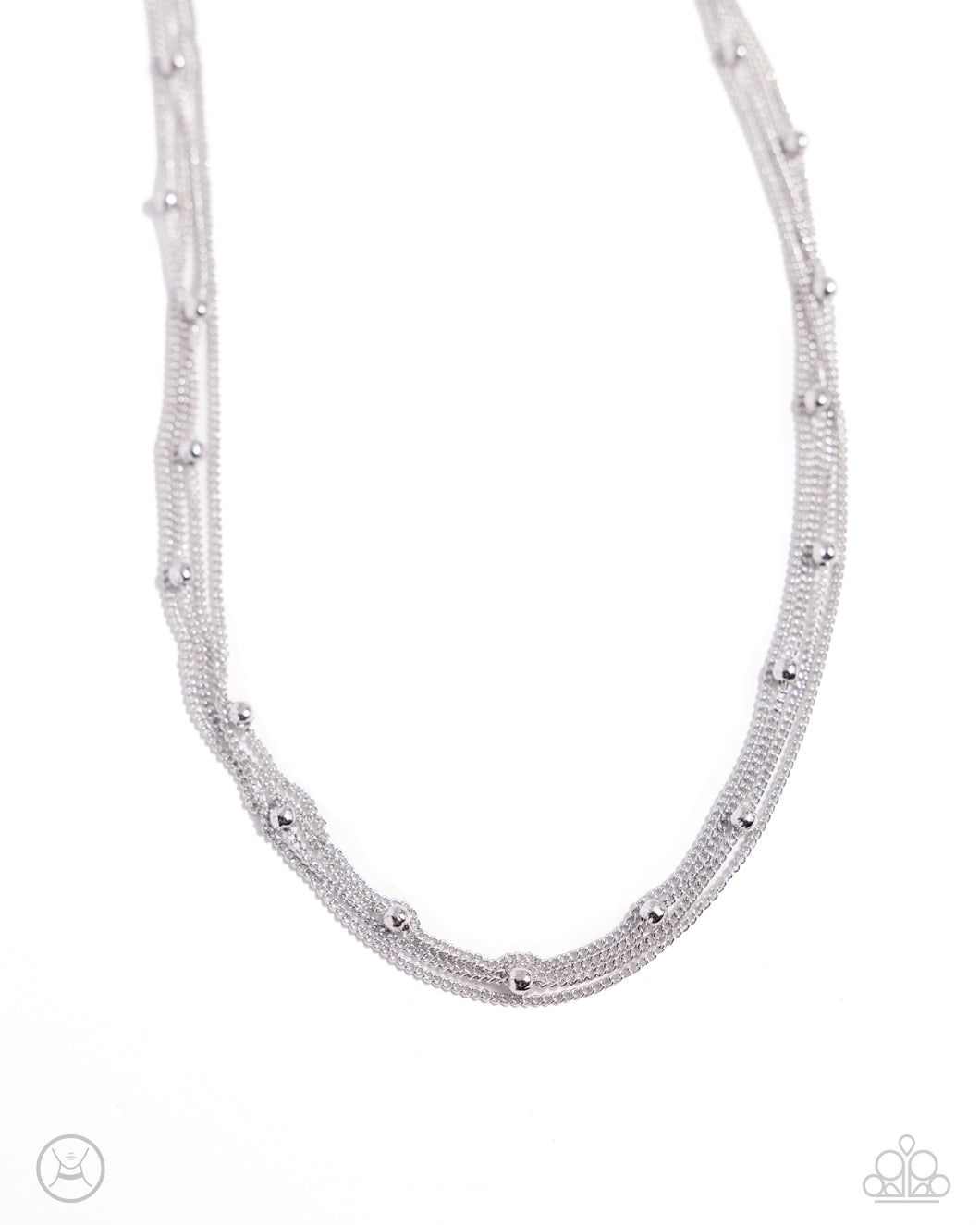 Satellite Strands - Silver Choker Necklace