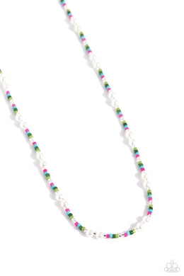 Colorblock Charm - Green Necklace