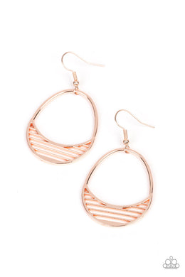 Segmented Shimmer - Rose Gold Earrings