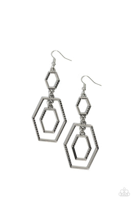 Geometric Maven - Silver Earrings