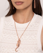 Load image into Gallery viewer, Sparkling Seahorse - Copper Necklace