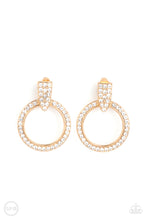 Load image into Gallery viewer, Sparkle at Your Service - Gold Clip-On Earrings