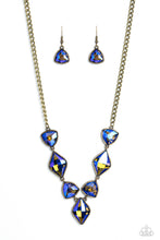 Load image into Gallery viewer, Glittering Geometrics - Brass Necklace