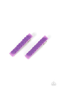 Cutely Cupid - Purple Hair Clips