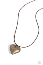 Load image into Gallery viewer, CORDED Love - Brass Necklace