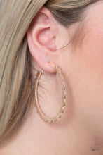 Load image into Gallery viewer, Radiant Ridges - Rose Gold Hoop Earrings