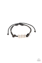 Load image into Gallery viewer, Bolt Out - Black Sliding Knot Bracelet