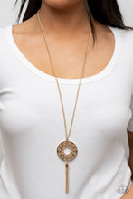 Load image into Gallery viewer, Tai Chi Tassel - Gold Necklace