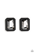 Load image into Gallery viewer, Edgy Emeralds - Black Post Earrings