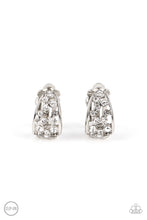 Load image into Gallery viewer, Extra Effervescent - White Clip-On Earrings