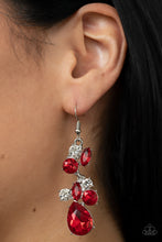 Load image into Gallery viewer, Rhinestone Reveler - Red Earrings