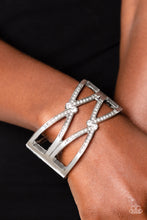 Load image into Gallery viewer, Entrancing Etiquette - White Hinged Bracelet