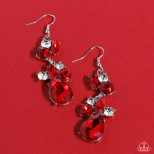 Load image into Gallery viewer, Rhinestone Reveler - Red Earrings