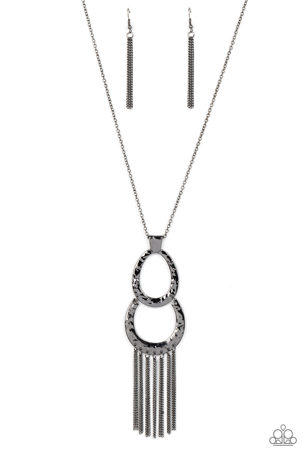 Reeling in Relics - Black Gunmetal Necklace