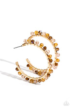 Load image into Gallery viewer, Halo Hustle - Brown Hoop Earrings