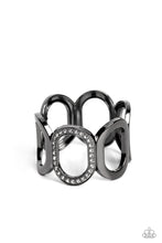 Load image into Gallery viewer, Opulent Ovals - Black Gunmetal Hinged Bracelet