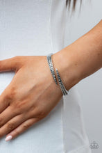 Load image into Gallery viewer, Sideswiping Shimmer - Silver Bracelet