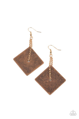 Block Party Posh - Copper (Mixed Metals) Earrings