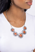 Load image into Gallery viewer, Elliptical Effervescence - Orange Necklace