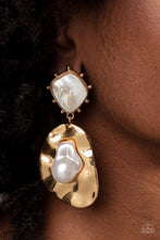 Load image into Gallery viewer, Rippling Rhapsody - Gold Post Earrings