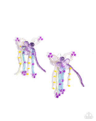 Japanese Blossoms - Purple Post Earrings