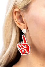 Load image into Gallery viewer, My Number One - Red Post Earrings