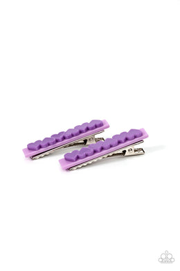 Cutely Cupid - Purple Hair Clips