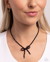 Load image into Gallery viewer, Somebody I Used to BOW - Black Necklace