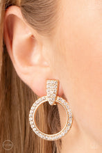 Load image into Gallery viewer, Sparkle at Your Service - Gold Clip-On Earrings
