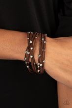 Load image into Gallery viewer, Clustered Constellations - Brown Magnetic Closure Bracelet