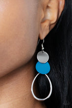 Load image into Gallery viewer, Retro Reception - Blue Earrings