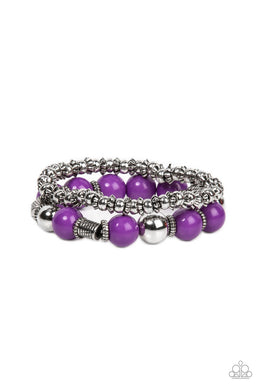 Walk This SWAY - Purple Set of Bracelets