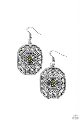 Greco-Roman Romance - Green Earrings