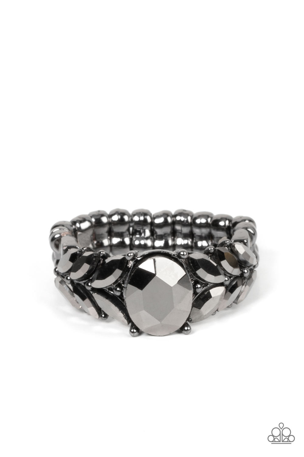Smooth Smolder - Black Gunmetal Dainty Ring