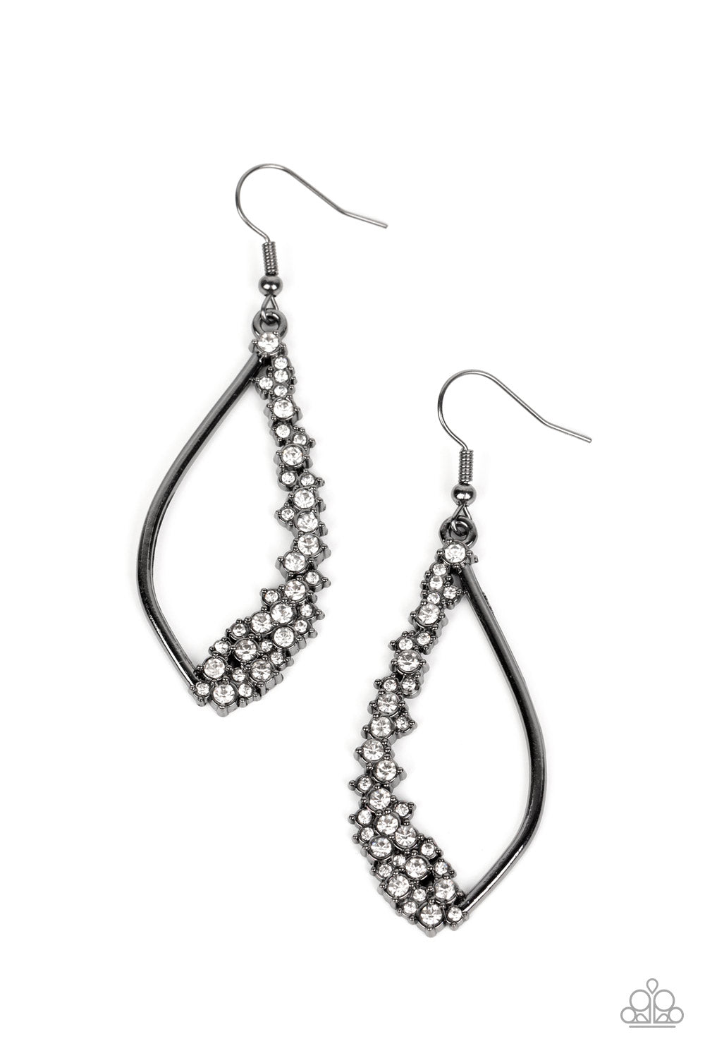 Sparkly Side Effects - Black Gunmetal Earrings