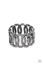 Load image into Gallery viewer, Industrial Indulgence - Black Gunmetal Stretchy Bracelet