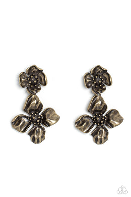 Gilded Grace - Brass Post Earrings