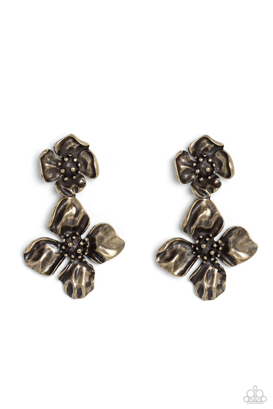 Gilded Grace - Brass Post Earrings