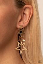 Load image into Gallery viewer, Superstar Crescendo - Gold Post Earrings